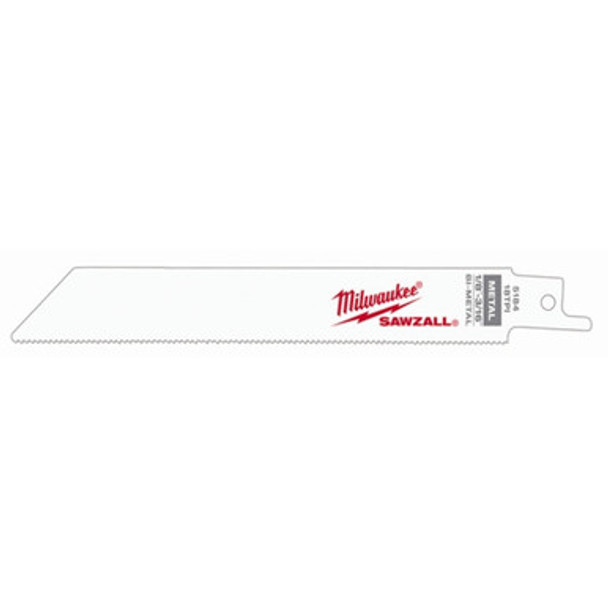 Milwaukee 48-00-5184 6" x 18TPI Bi-Metal Super Sawzall Blade