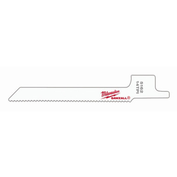 Milwaukee 48-00-5162 3-5/8" x 14TPI Bi-Metal Super Sawzall Blade