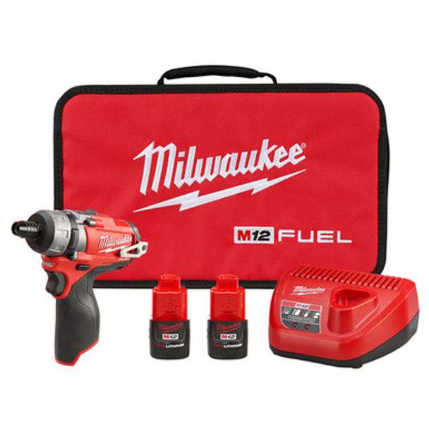 Milwaukee 2402-22 M12 FUEL 1/4" Hex 2-Speed Screwdriver Kit