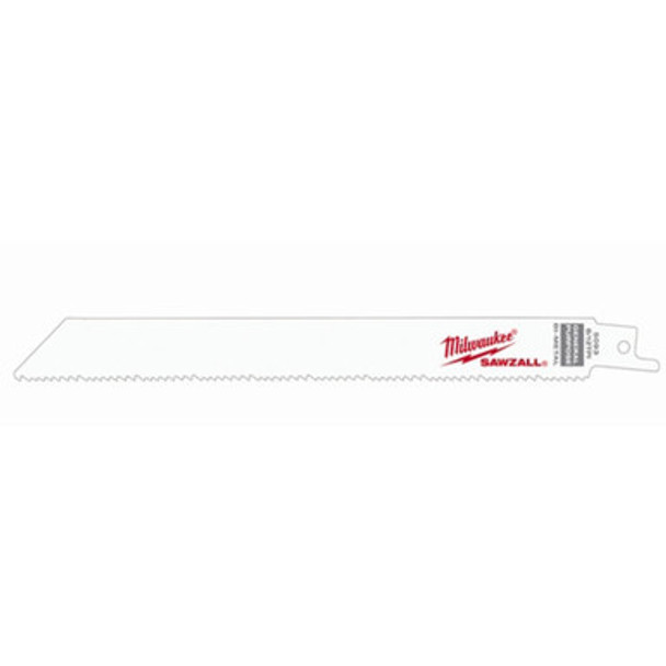 Milwaukee 48-00-5093 8" x 8/12TPI Bi-Metal Super Sawzall Blade 5-Pack
