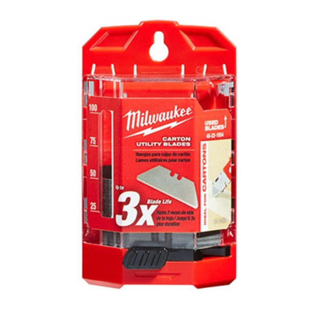 Milwaukee 48-22-1954 50 PC Carton Utility Knife Blades w/ Dispenser
