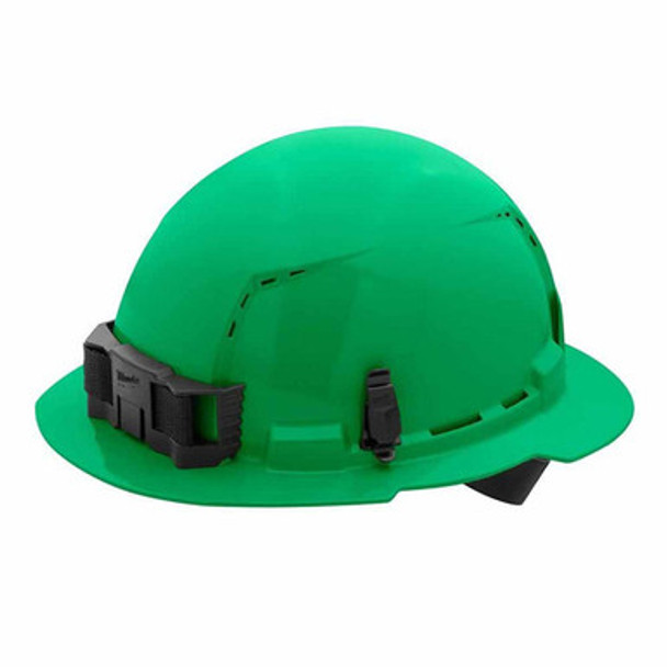 Milwaukee 48-73-1207 Green Full Brim Vented Hard Hat with 4PT Ratcheting Suspension  Type 1 Class C
