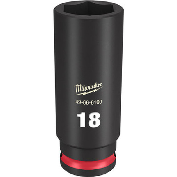 Milwaukee 49-66-6160 SHOCKWAVE Impact Duty 3/8"Drive 18MM Deep 6 Point Socket
