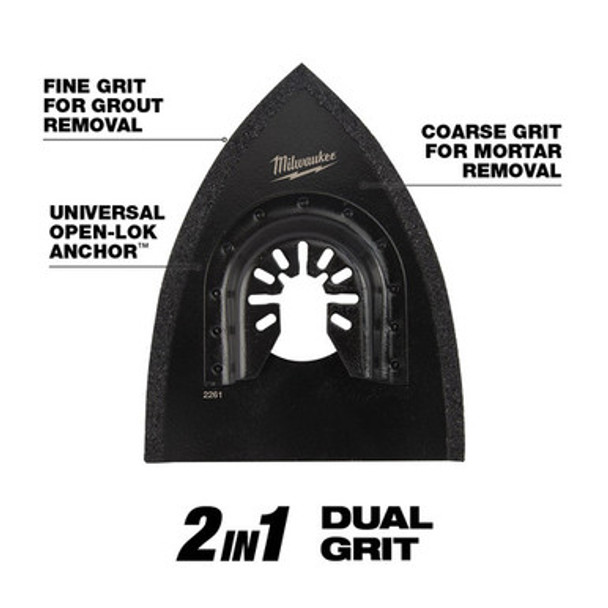 Milwaukee 49-25-2261 MILWAUKEE® OPEN-LOK 2-IN-1 HYBRID CARBIDE GRIT BLADE 1PK