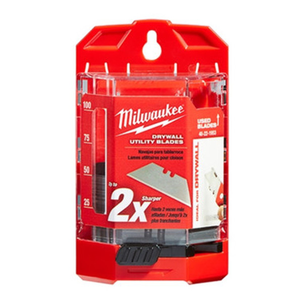 Milwaukee 48-22-1953 50 PC Drywall Utility Knife Blades w/ Dispenser