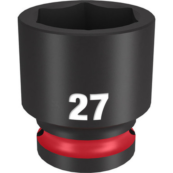 Milwaukee 49-66-6259 SHOCKWAVE Impact Duty 1/2"Drive 27MM Standard 6 Point Socket
