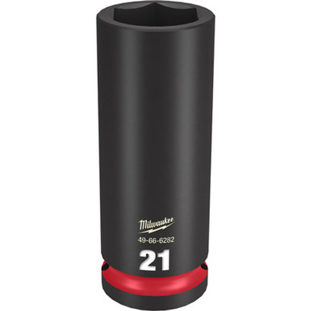 Milwaukee 49-66-6282 SHOCKWAVE Impact Duty 1/2"Drive 21MM Deep 6 Point Socket