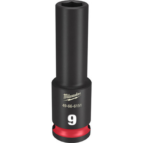 Milwaukee 49-66-6151 SHOCKWAVE Impact Duty 3/8"Drive 9MM Deep 6 Point Socket