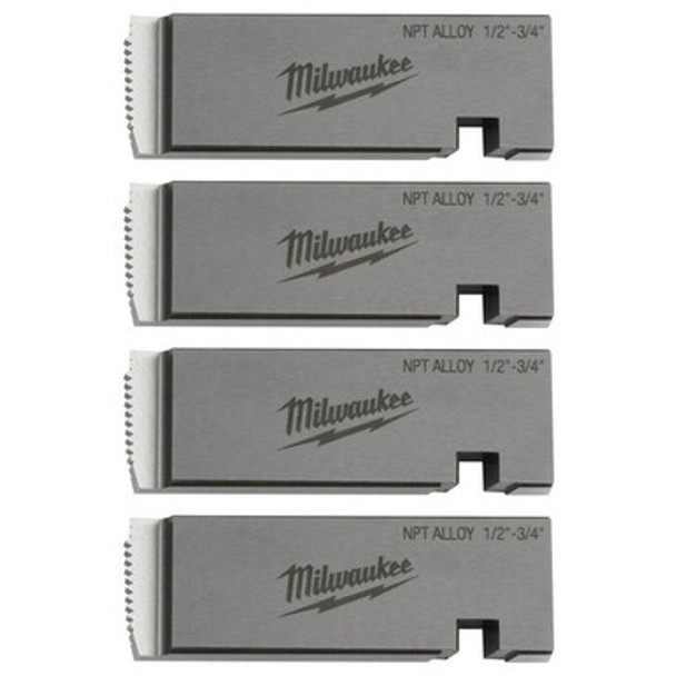 Milwaukee 48-36-1201 1/2"-3/4" ALLOY NPT Universal Pipe Threading Dies