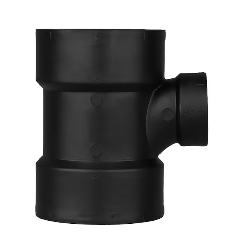 ABS DWV Reducing Sanitary Tee (HUB x HUB x HUB)