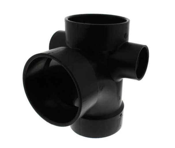 ABS DWV Sanitary Tee W/ R&L Side Inlet (ALL HUB)