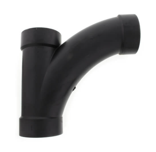 ABS DWV Combination Wye & 1/8 Bend (HUB x HUB x HUB)