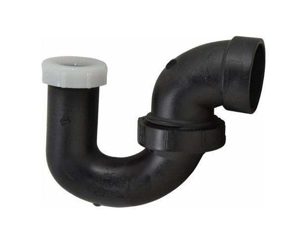 ABS DWV LA Pattern P-Trap W/ Union J& Plastic Nut (HUB x SJ)
