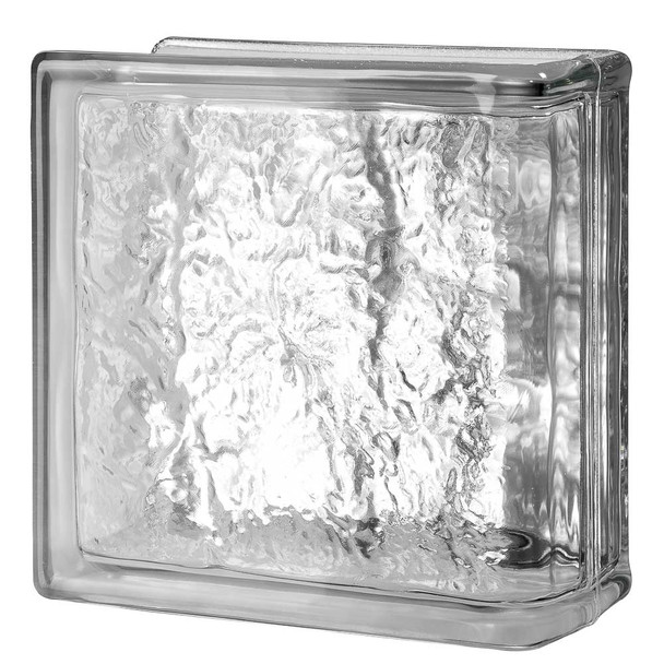 Glass Block 4" Premiere™ Series Cortina End Block 8x8x4