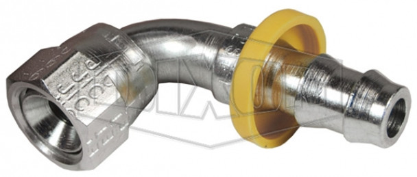 2890610CSAE - Female 37° JIC/45° SAE Swivel x 90° Push-on Elbow