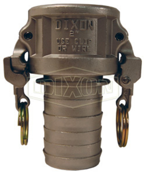 RC200EZNO - EZ Boss-Lock Cam & Groove/Camlock Type C Coupler x Hose Shank with Notched Shank