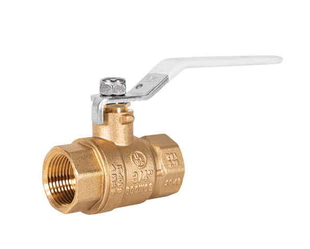 Lead Free Brass Ball Valve, Full Port, 2 Piece, Threaded Connection, Dezincification Resistant Brass with Stainless Steel Ball and Stem, 600 WOG
