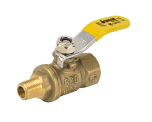 Lead Free Mini Brass Ball Valve, Full Port, 2 Piece, Threaded Connection, Stainless Steel Ball and Stem, Dezincification Resistant Brass, 600 WOG