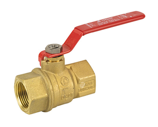 Brass Ball Valve, 2 Piece, Full Port, Threaded Connection, Steam Trim, 600 WOG, 250 WSP