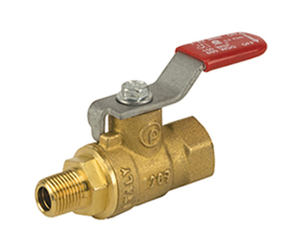 Mini Brass Ball Valve, with Screwdriver Slot, Full Port, 2 Piece, Threaded Connection, 600 WOG