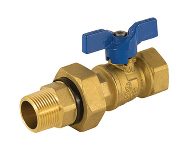 Gas Ball Valve, 2 Piece, Integrated Dielectric Union End, 600 WOG