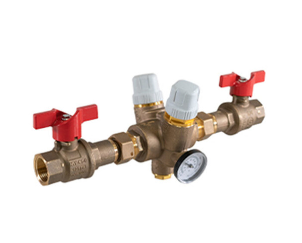 RecircSetter, Lead Free Thermostatic Balancing Valve, Variable Set Point, Actuated Disinfection, Dual Isolation, Dezincification Resistant Brass, 150 CWP