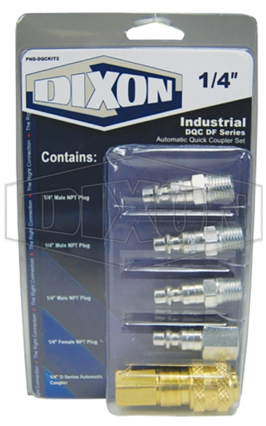 PND-DQCKIT2 - 1/4" Industrial DF-Series Automatic Quick Coupler Set - Retail Packaged PND-DQCKIT2 - 1/4" Industrial DF-Series Automatic Quick Coupler Set - Retail Packaged