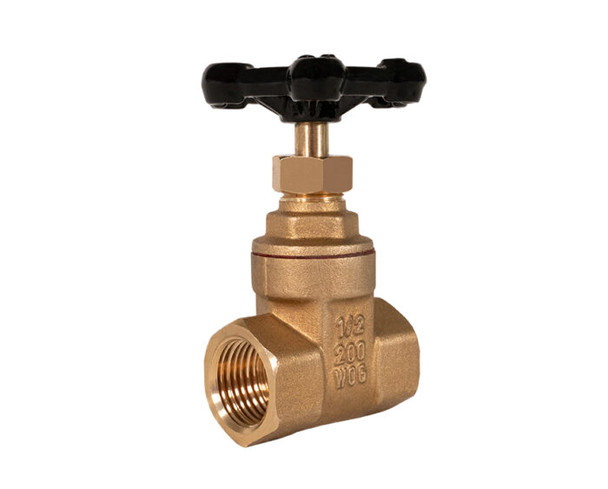 Brass Gate Valve, Non-rising Stem, Threaded Connection, 200 WOG