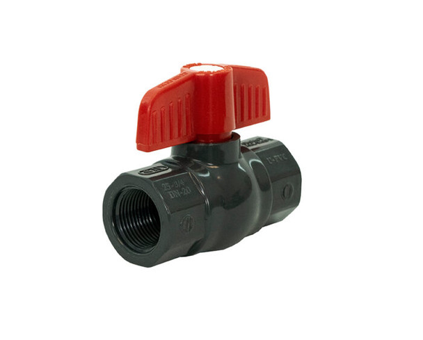 Thermoplastic Valve, PVC, Schedule 80, Threaded Connection, 150 WOG