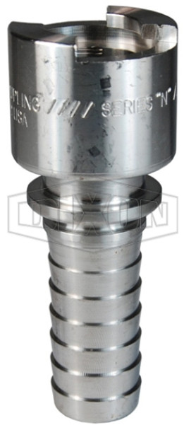 4NS6-S - Dix-Lock® N-Series Interchange Female Head Coupler Standard Hose Barb