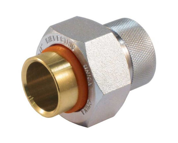 Lead Free Brass Dielectric Union, Solder x FIP Connection, 250 PSI