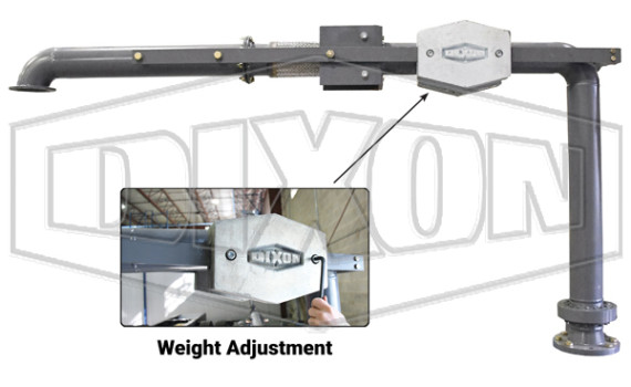 CW4-LA4-102-0 - 102" Reach Counterweight Loading Arm Base Assembly - 4 Weight