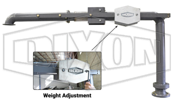 CW2-LA4-090-1 - 90" Reach Counterweight Loading Arm Base Assembly - 2 Weight