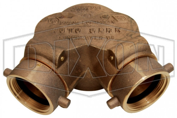 90DCS6030NYFD - Double Clapper Siamese Connection Bottom Outlet