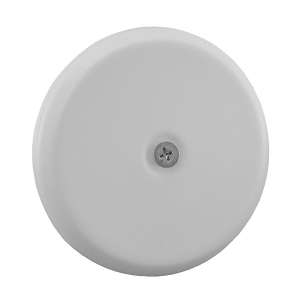 4-1/4" OD Flat Plastic Cleanout Cover Plate- White Finish