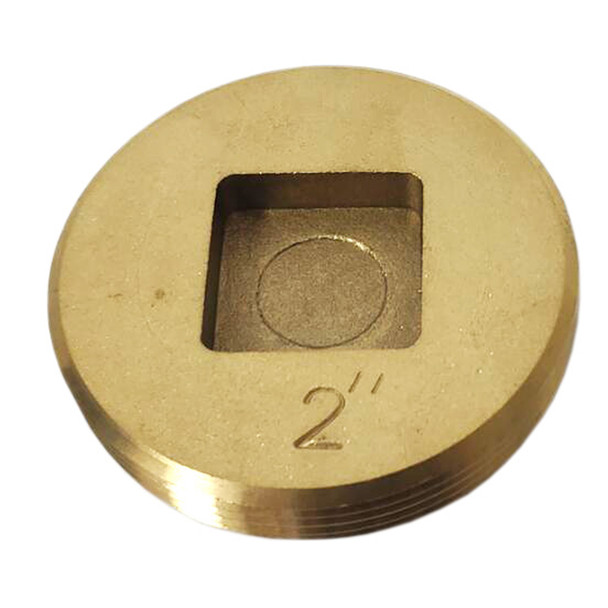 2" IPS S.C. Countersunk Brass Cleanout Plug