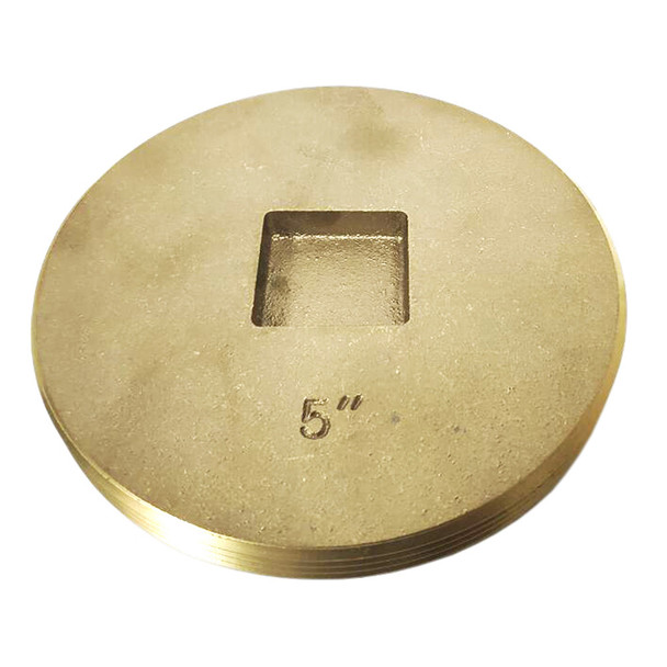 5" IPS S.C. Countersunk Brass Cleanout Plug