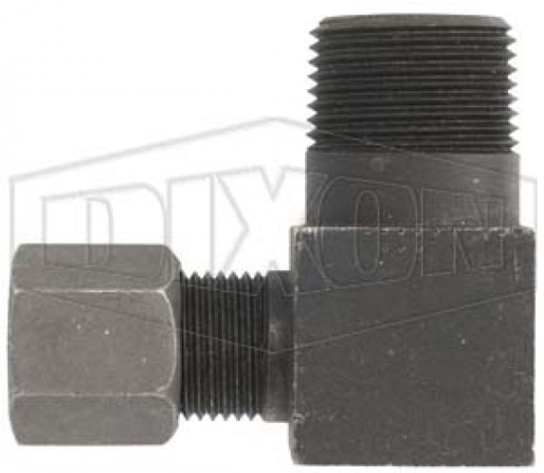 FLC2501-04-02 - Flareless Bite Male Tube x Male NPTF 90° Elbow