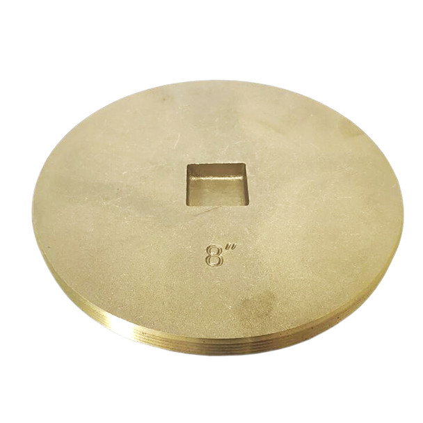 8" IPS S.C. Countersunk Brass Cleanout Plug