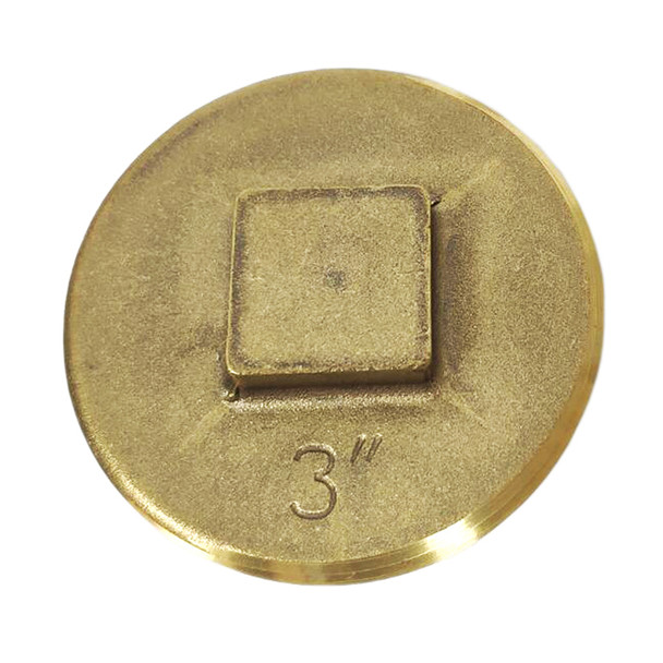1-1/4" IPS Southern Code Raised Head Brass Cleanout Plug