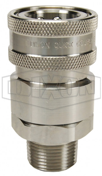 8VM8-SS - V-Series Valved Male Coupler