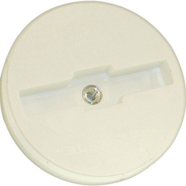 1-1/2" IPS PVC Extension Cover Plug w/ 1/4" Brass Insert