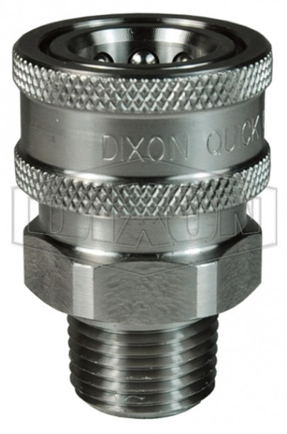 8VM8-SS-E - V-Series Unvalved Male Coupler
