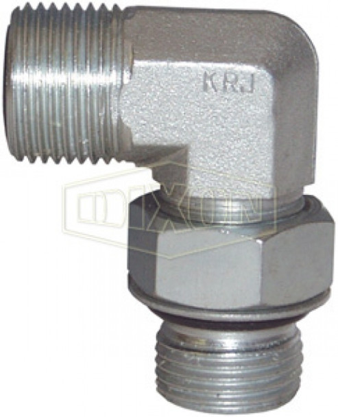 FS6801-16-16 - Male Flat Face x Male SAE O-ring Boss® 90° Elbow