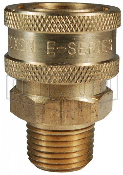 6EM6-B - E-Series Straight Through Male Threaded Coupler