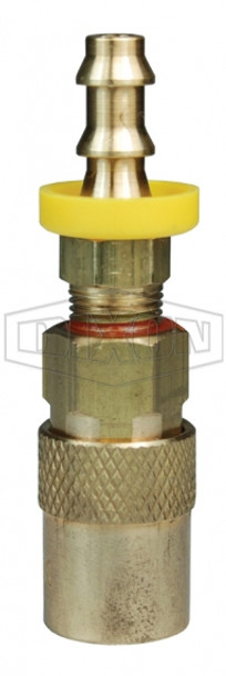 4CMB4-B-E - CM-Series Industrial Mold Unvalved Coupler Push-Loc Barb