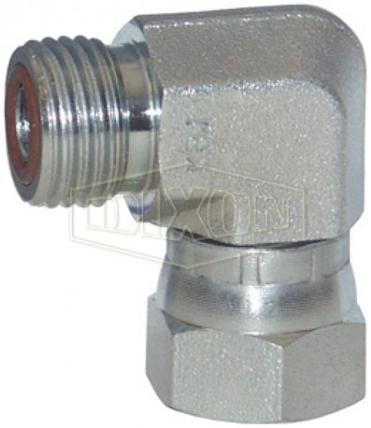 FS6500-10-10 - Male Flat Face x Female Swivel Nut 90° Elbow