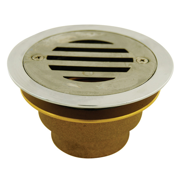 2" IPS BRASS URINAL DRAIN WITH CHROME PLATED STRAINER