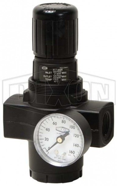 R17-600RG - Series 1 FRLs R17, R18-Series Jumbo Regulator with Gauge