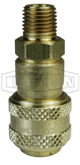 3DBM3-B - D-Series Pneumatic Automatic Male Threaded Coupler